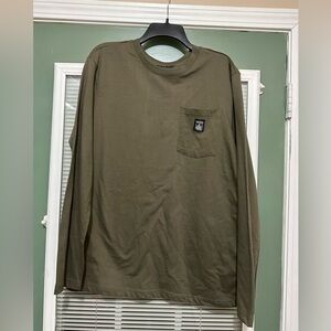 NWT Machine Custom Co. 1971 Estilo Long Sleeve Olive Tee Sz Medium